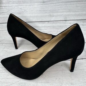 Joan Oloff Pumps Heels Black Suede‎ Size 6.5M Made in Italy